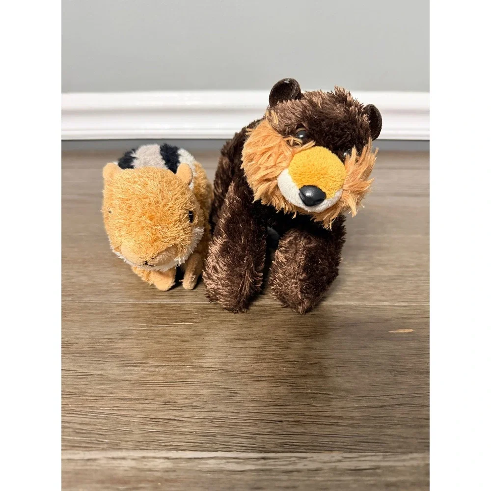 Aurora Mini Flopsies Chipmunk and Beaver Woodland‎ Plush Set